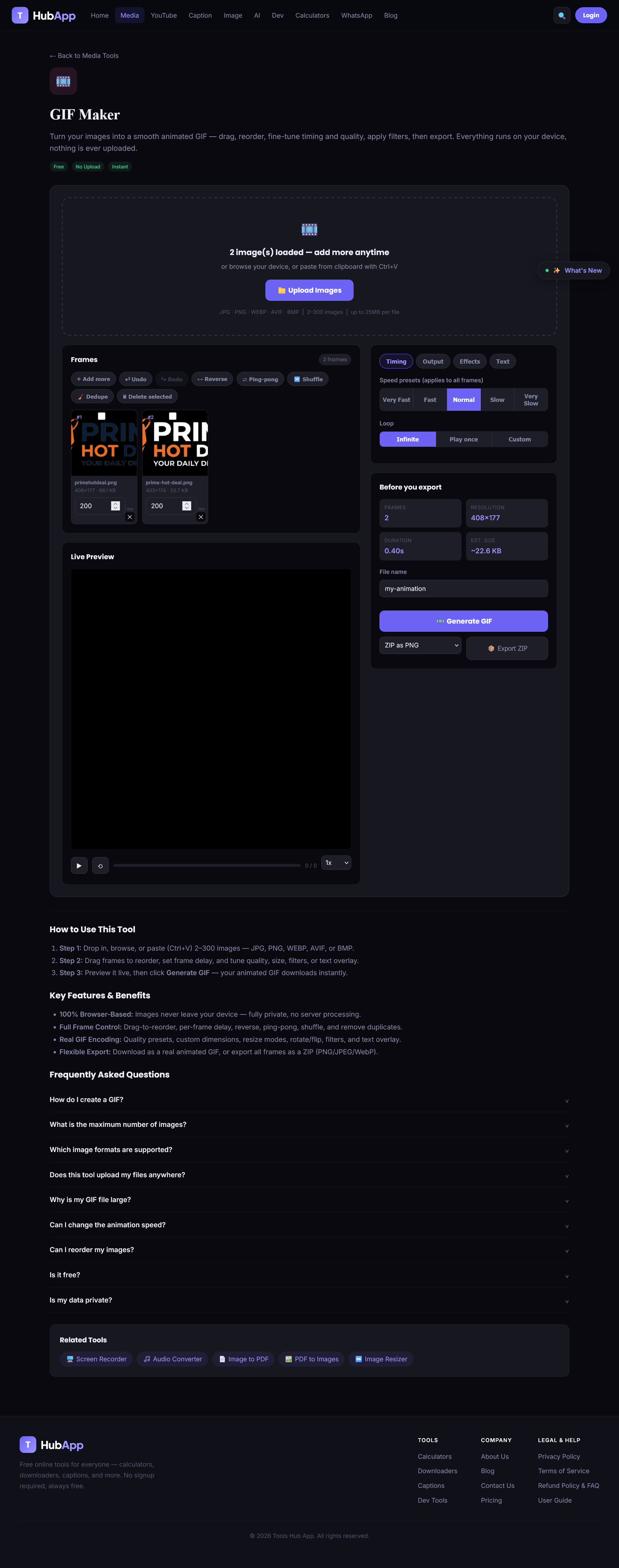 GIF Maker — Tools Hub App screenshot