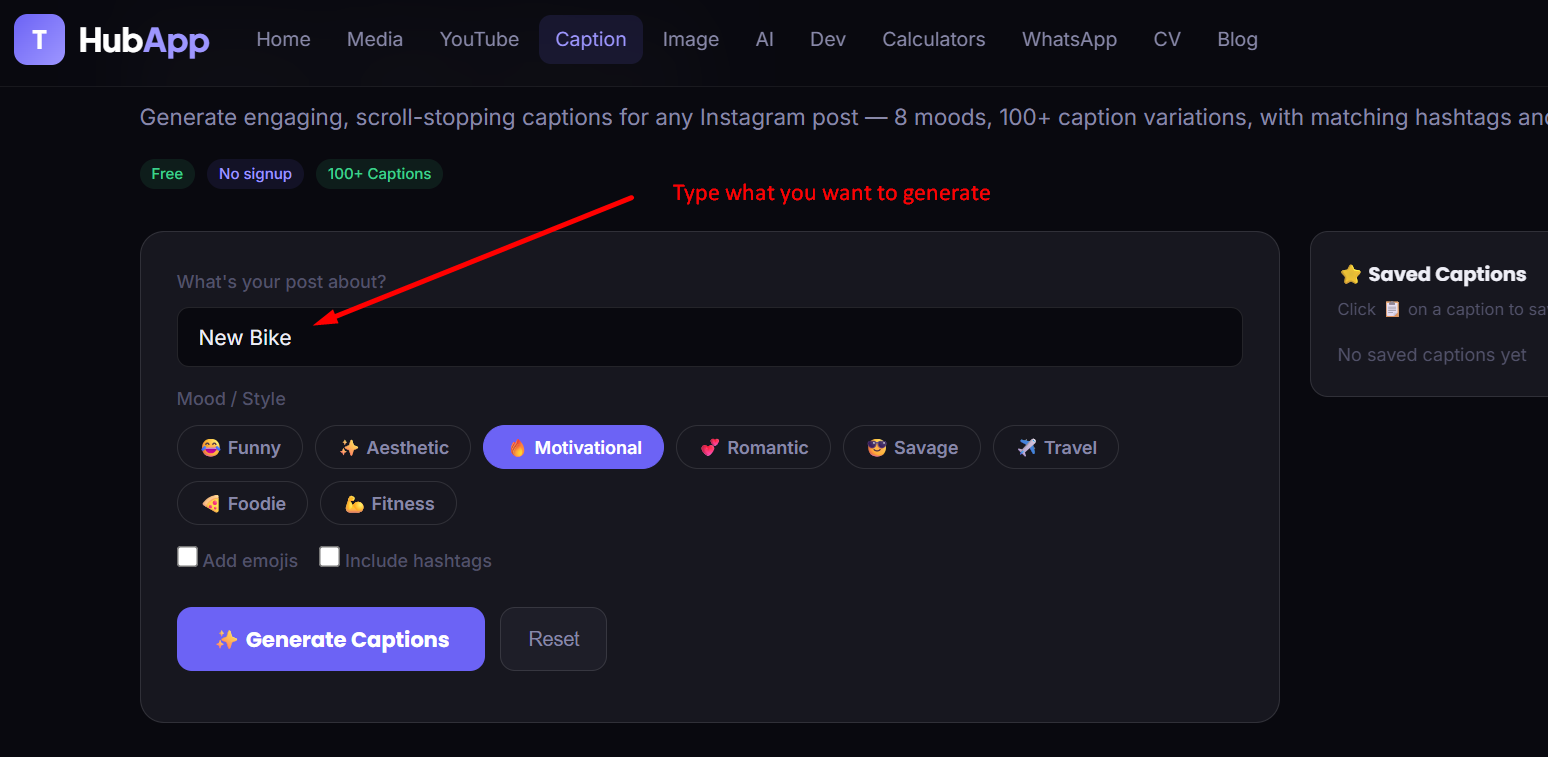 Step 1 — describe your post
